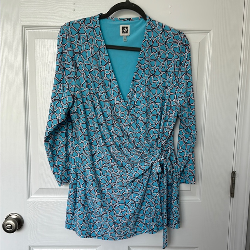 Anne Klein Blue and Black Dress